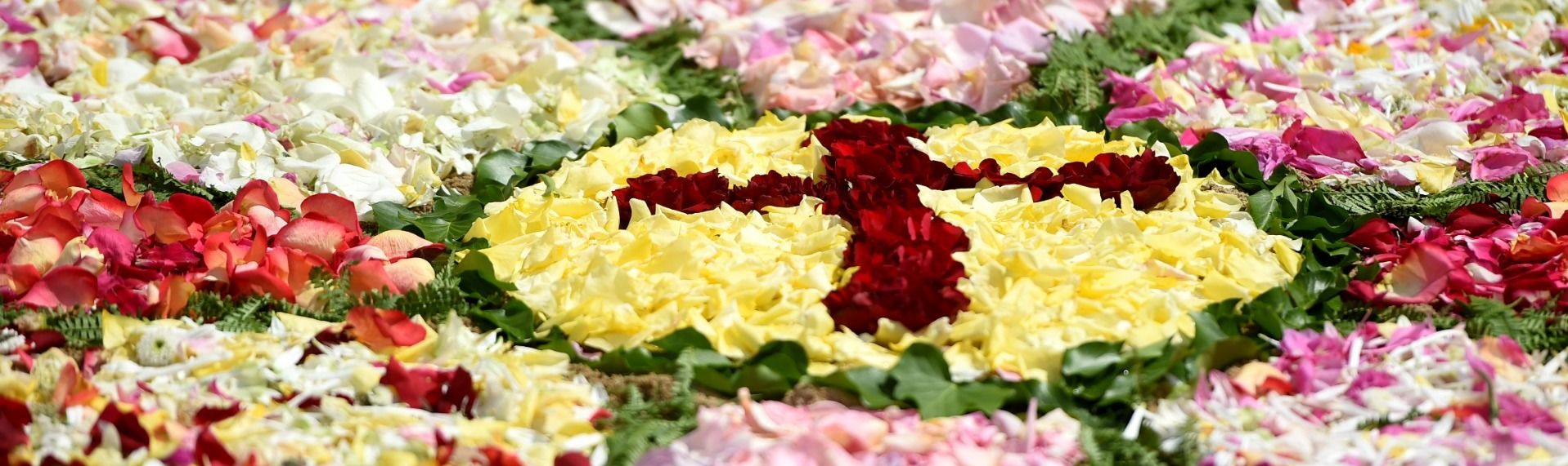 Ein traditioneller Brauch zu Fronleichnam: Blütenteppiche. - Foto: Bistum Fulda / M. Seidel
