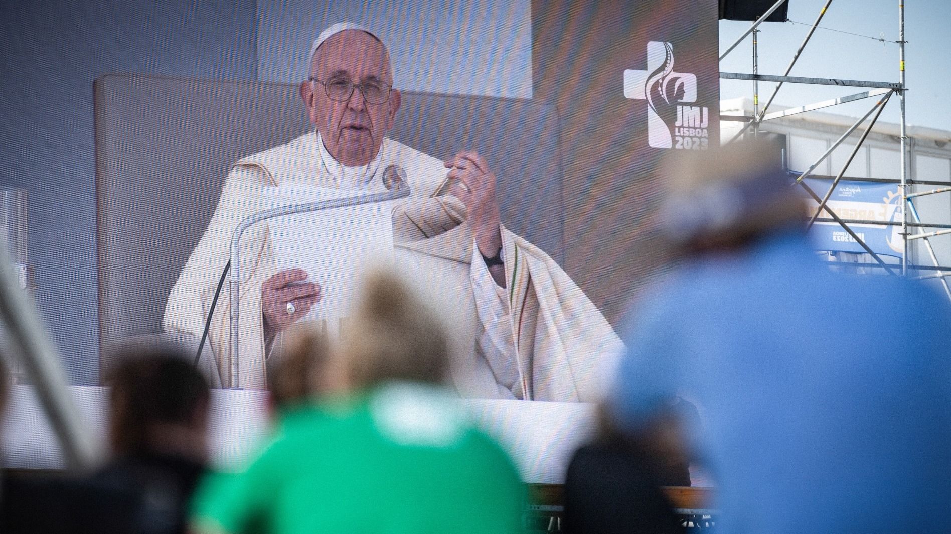 Papst Franziskus zelebrierte die Heilige Messe zum Abschluss des Weltjugendtags am 6. August 2023 im Tejo-Park in Lissabon (Portugal)